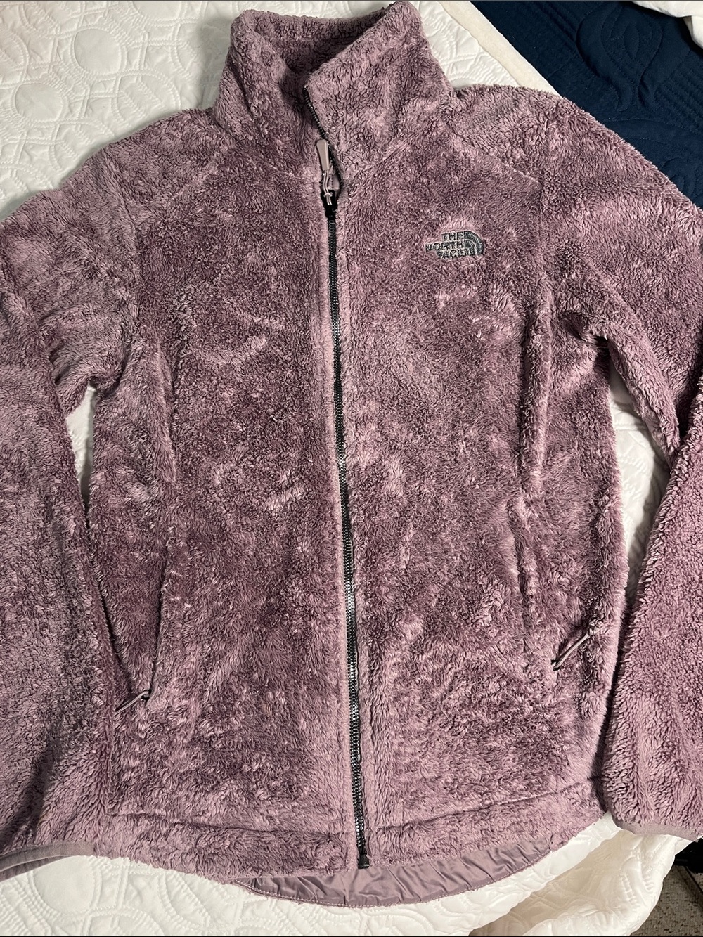 The North Face Women's Purple Full Zip Mid-Length Jacket Logo Long Sleeve XS - Picture 13 of 16